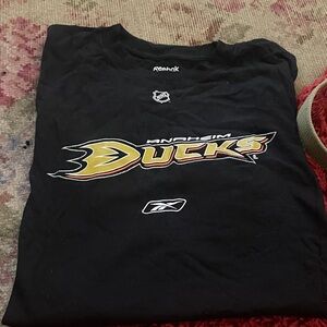 Reebok Black Anaheim Ducks Tee